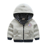 2018 Hight Quality Baby Boys Sweatshirt Cotton Solid Hooded Infant Boy Hoodies Child Sweatshirt Toddler Boy Clothing Baby