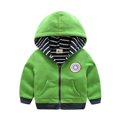 2018 Hight Quality Baby Boys Sweatshirt Cotton Solid Hooded Infant Boy Hoodies Child Sweatshirt Toddler Boy Clothing Baby