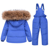 OLEKID   Winter Baby Boy Down Jacket Thick Warm Boy Overalls Hooded Girl Outerwear Coat Jumpsuit Suit 1-5 Years Kid Snowsuit
