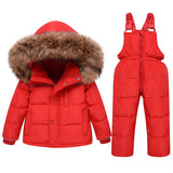 OLEKID   Winter Baby Boy Down Jacket Thick Warm Boy Overalls Hooded Girl Outerwear Coat Jumpsuit Suit 1-5 Years Kid Snowsuit