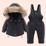 OLEKID   Winter Boys Down Jacket Thick Warm Baby Boy Overalls Hooded Girl Outerwear Coat Jumpsuit Suit 1-4 Years Kid Snowsuit