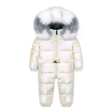 Orangemom Brand   Winter One Piece Snowsuit Down Jacket For Boys Girl  White Outerwear Coat Thicken Waterproof Clothes