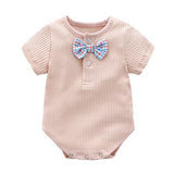 Orangemom official store summer 2018 gentle tie baby boy clothes infant clothes cute 5 colours baby costume  born Bodysuit