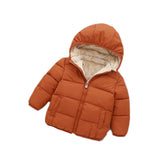 Ostia Winter Jackets Down For Boy Kids Pure Color Boy Parka Coats Thick Fleece Warm Children Girls Jacket Baby Boy Clothes Y05