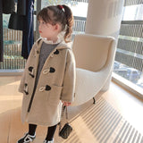 Outerwear Coat Jacket Hooded Single Breasted Solid Regular Cotton Simple Cute Spring Autumn Winter Girls Children