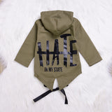 Newest Toddler Baby Winter Warm Cotton Jacket Solid Army Green gray Casual Hooded Co Kids Boy Girl Outerwe 0-24M