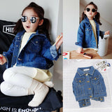 PUDCOCO Toddler Kids Girls Denim Jean Fall Jacket Button Coat Outwear Tops Outwear 1-6Y Support