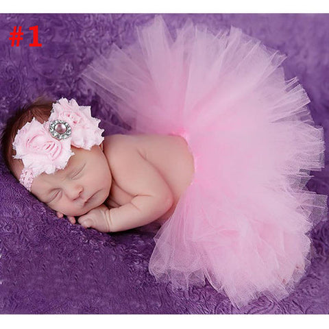 Pale Pink Newborn Tutu and Headband Set Newborn Tutu Baby Tutu Newborn Photography prop Little Girl Tutus TS001