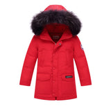 Parkas Boys Down Jackets Fur Hooded Co Teenage Boys 10 12 14 16 years Thicken Warmly Children Winter Outerwear