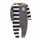 Picturesque Childhood Official Store 2-1 Newborn Clothes 2018 New Born Boy Footies Cotton Long Sleeve 0-12M