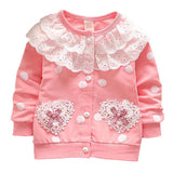Pink Color Baby Kids Girls Long Sleeves Tops Coats 2018 Warm Autumn Winter Jacket Hoodies Sweatshirts Baby Clothing 3 Colors M2