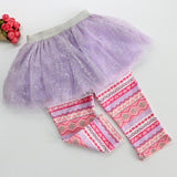 Princess Baby Girls Legging Pantskirt Cotton Kids Culottes Clothing Shining Lace Tutu Skirt Pants for Spirng Autumn