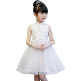 Princess Lace Flower Girl Dresses 2018 Tulle Girls Pageant Dresses First Communion Dresses Kids Evening Gowns White/Pink/Red