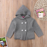New Brand Winter Knitted Girls Clothes Toddler Baby Girl Boys Kids Hooded Jackets Jumper Sweatshirt Co Tops Outerwear