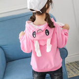 Pure Cotton Girls Hoodies 2018 New Hot Sale Children Rabbit E Sweater And Have Four Colors Are Available And For Free Shipping