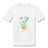 Pure Cotton Space C T-shirt Child Baby 4T-8T Childrens Tee Shirts