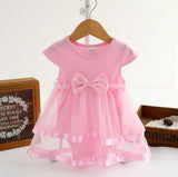 Summer Newborn Baby Girls Dress Cotton Bow Baby Rompers Kids Infant Clothes Baby Girls Jumpsuit Ball Gown Tutu Dress