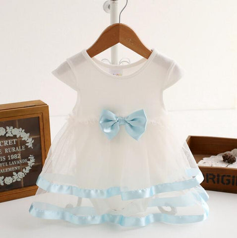 Summer Newborn Baby Girls Dress Cotton Bow Baby Rompers Kids Infant Clothes Baby Girls Jumpsuit Ball Gown Tutu Dress