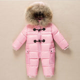 RUSSIA 2018 Winter jumpsuit Children's down feather climbing clothes