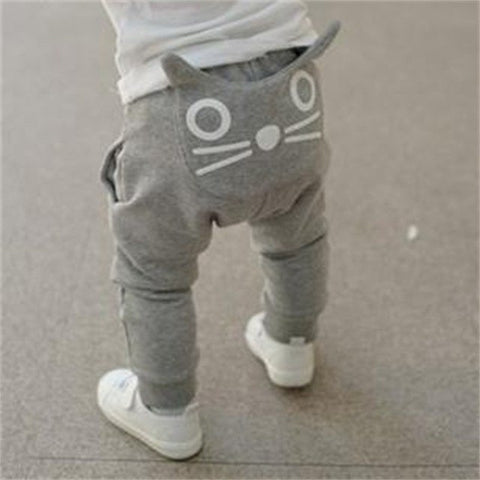 Retail   spring and autumn kids clothing boys girls harem pants cotton owl trousers baby pants