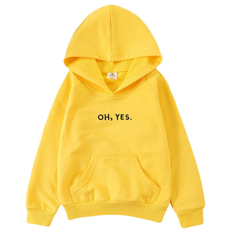 Hot Sales 2018 Spring Autumn Children's Letter Printed Long Sleeve Hooded Hoodies Casual Girls Boys Clothes Kids Tops