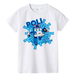 Roboc Poli Kids Girl Summer T Shirt Children Cartoon C T-shirt Boys Girls Co Casual Tops Tees Baby Tshirt Summer Clothes