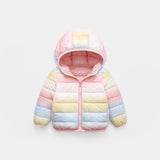 Russia Winter 80% Duck Fur Inside Boys Down Coat Striped Short Jacket Parka Big Girl Thicking Warm Coat 2 3 4 5 6 8 Years Old