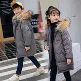 Russia Winter Coats for Kids Boy girl clothes Outwe Down Jacket Snow We Parka real Fur Coll Thick Warm Children Overcoat