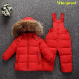 Russia Winter duck down jackets children clothing set girls kids baby clothes boys waterproof parka warm co snow we 2018