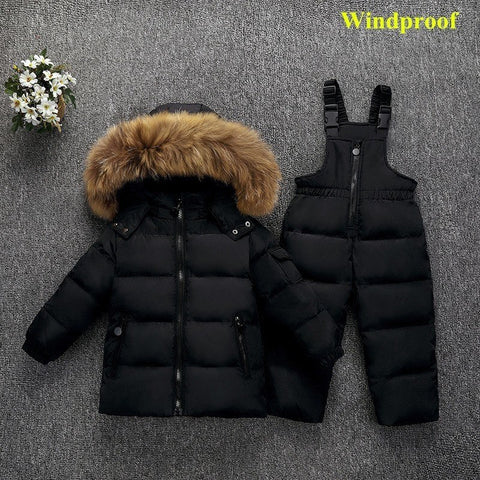 Russia Winter duck down jackets children clothing set girls kids baby clothes boys waterproof parka warm co snow we 2018
