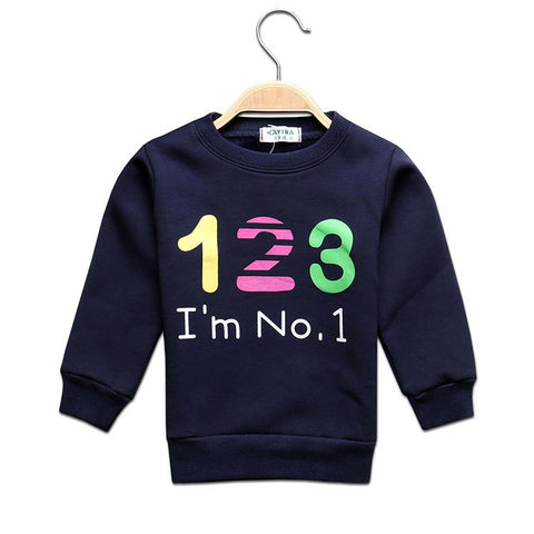 Sale Baby Boys Hoodies Letter Printed Sweater for Babys Girls Warm Fleece Sweatshirt Children Pullover Outerwear Tops kids N302