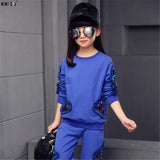 Scho Girls Sport Suit Children Clothes Set Top & Pants Casual Long Sleeve Sequins Kid Outfit 4 5 6 7 8 9 10 11 12 Years