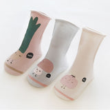 3Pcs Baby Socks Cotton Anti Slip Baby Girls Boys Socks Set Cute Cartoon Autumn Winter Baby Stuff Newborn Clothes