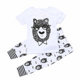 Baby Boy Clothes Set Solid Cotton Short-sleeve Cute Top+Pant New Design Summer 2Pcs Quality Kid Clothing Sets