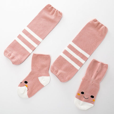 Baby Socks Cotton Breathable Newborn Baby Knee Socks Set Warm Cartoon Baby Girl Boy ( Knee Pads + Sock) Baby Stuff