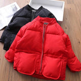Sifafos Children Winter Coats Cotton-padded Boys jackets Short Pattern Thicken Outerwears Kids Clothes Girls Jacket