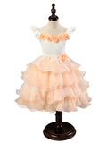 Small Cute Flower Ball Gown Sweet Candy Dresses Kids Fashion Party Dresses Children Bow Knot Canonicals Baby Girls Dress Clothes