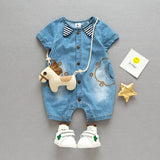 Sodawn Summer New Arrival Denium Baby Boys Clothing Fashion Design Lovely Romper Comfortable Bebe Girls Clothes