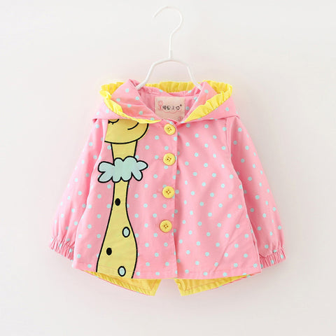 Sotida Baby Coats 2018 Fashion Kids Jackets clothing Baby girls Clothes cartoon Rabbit Printing Coats Children Outerwear&Coats
