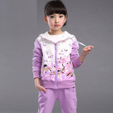 Spiderman Children 's We 2018 Sports Children' S Suits Cotton Girls Spring And Autumn Long - Sleeved Large Plum Two Piece