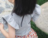 Spring 2018 Girls T-shirt Sleeve Cotton girl Short Sleeve T Shirts Baby Girl Clothes summer  Girls Tops children