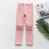Spring And Autumn New Girls Leggings White Black Pink Blue Gray Cotton Stripes Hundred Towers Young Child 3-8 Years Old Leggings