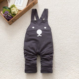 Spring Autumn Baby Boy Girls Bib Pants Overalls Bear Print Harem Pants Long Trousers
