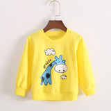 Spring Autumn Casual Gilrs Boys Baby Children Infant,Babi Long Sleeved Printed Cartoon Tops T-shirt PLUS054