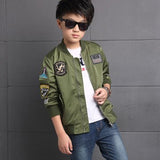Spring Autumn Jackets for Boy Co Bomber Jacket Army Green Boy's Windbreaker Winter Jacket Print Kids Children Jacket