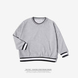 Spring Baby Boy Sweaters Teen Long Sleeve Striped Sweater 2018 Fashion Boys Shirt Loose Classic Black and White Hoodies 8-13Y