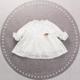 Spring Baby Girls Lace Long Sleeve O Neck Flower Princess Party Tutu Kids Infant Dress vestido infantil
