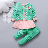 Spring and Autumn Season Girls We Suits Long Sleeved Shirts and Trousers Three Pieces of Baby Clothes Children's Casual Wear.