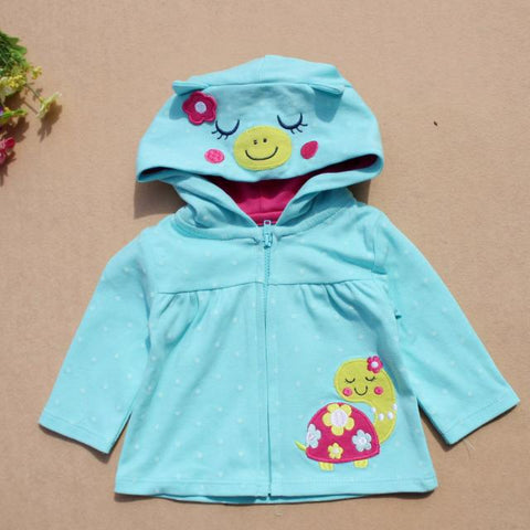 Spring and summer baby thin coats baby pure cotton Hoodie coats  born infants zipper cardigan baby outdoor casual coats
