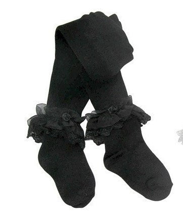 Spring autumn children girl cotton Leggings lace underwe pants stockings S M L white pink black TZ04